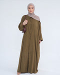 Mira Linen Set in Grün – 2-teiliges Leinen-Set mit langem Oberteil und Hose