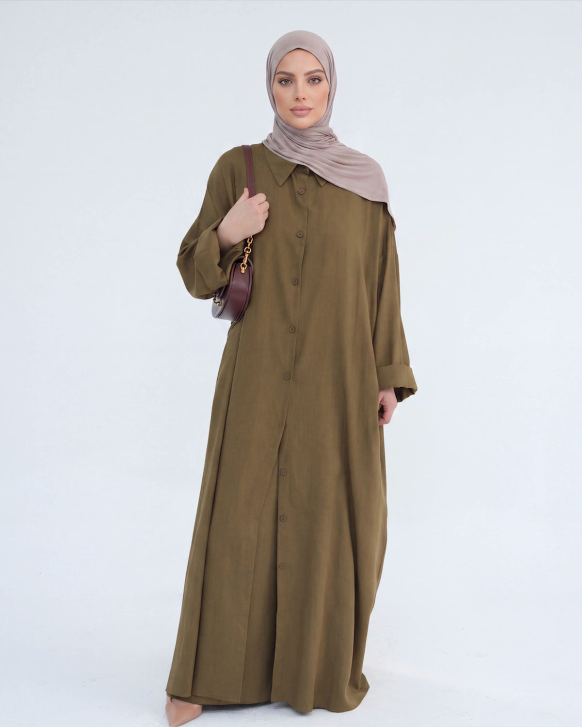Mira Linen Set in Grün – 2-teiliges Leinen-Set mit langem Oberteil und Hose